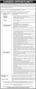 National Bank Of Pakistan NBP Lahore Job 2024 The Government has announced many job positions. This bank job is advertised through the "The News" Newspaper. These job positions are announced in Lahore. This is a fantastic opportunity for an individual with an MS, Master Bachelor's, etc. This is the very best chance for you. If you are interested, please read the full article for details. This Article explores the latest National Bank of Pakistan NBP job opportunities job information and position. Job Details: Apply Online if applicable: Upload a CV to Apply Online Applicants: Be among the first 25 applicants Date Posted / Updated: 01 July, 2024 Category / Sector: Government Newspaper: The News Jobs Education: Bachelor | Master | MS | BS Vacancy Location: Lahore, Punjab, Pakistan Organization: National Bank of Pakistan NBP Job Industry: Bank Jobs Job Type: Full Time Expected Last Date: 10 July 2024 or as per paper ad Organization The National Bank of Pakistan is a top government department in Pakistan. They offer Bank jobs in Lahore, Punjab, and Pakistan. Education Qualification The Bank job position candidates must be highly qualified. The education is required Bachelor, Master, MS, BS. Additional Information Applicants should have the right skills and experience for this bank job. The best candidates will work hard. They pay full attention to the details and work well with a team. How To Apply? If you are interested in a bank job position, you can apply easily for this job. First, you make a CV with all your important documents like your Bachelor's, Master's, MS, and BS degress. When your CV is ready submit it online at the latest National Bank of Pakistan NBP job opportunities. All interested candidates must apply before 10 July 2024. For further details and to apply, read the complete advertisement online.