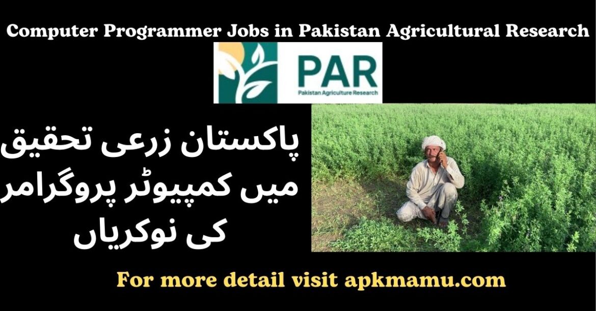 Computer Programmer Jobs in Pakistan Agricultural Research: Unlocking Tech Opportunities in Agriculture