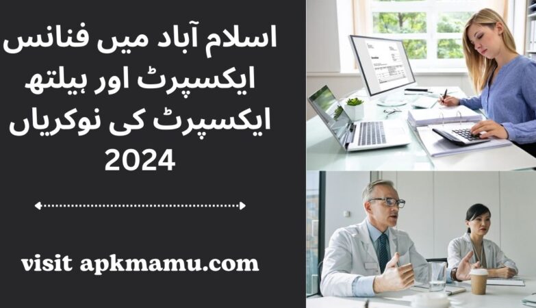 Finance Expert & Health Expert Jobs 2024 in Islamabad