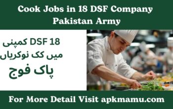 Cook Jobs in 18 DSF Company Pakistan Army